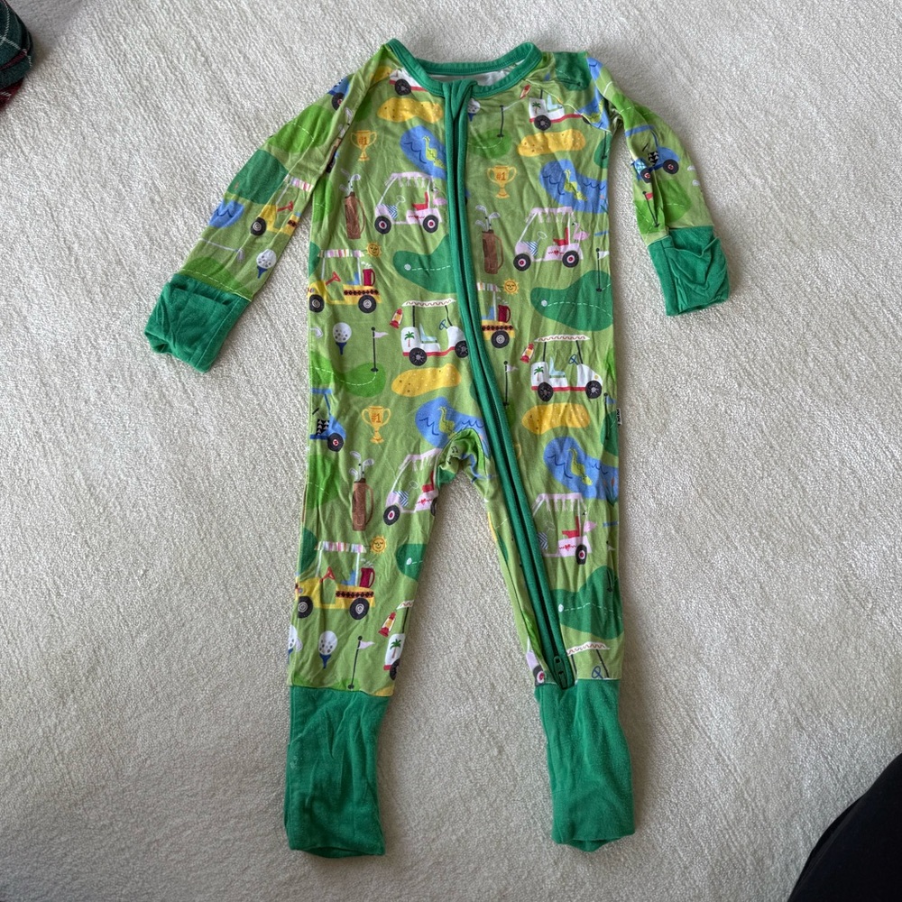 Little sleepies  golf, print pajamas